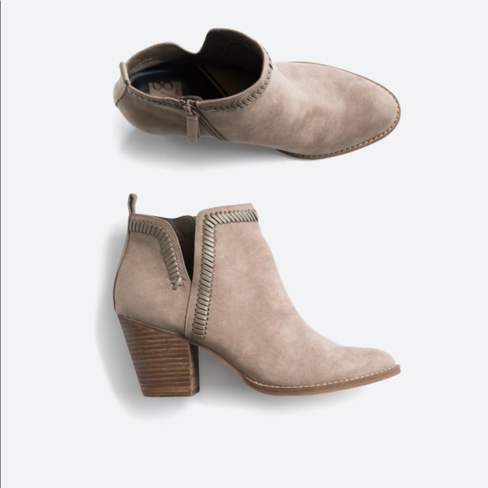 DV8 Jace Heeled Bootie in Taupe